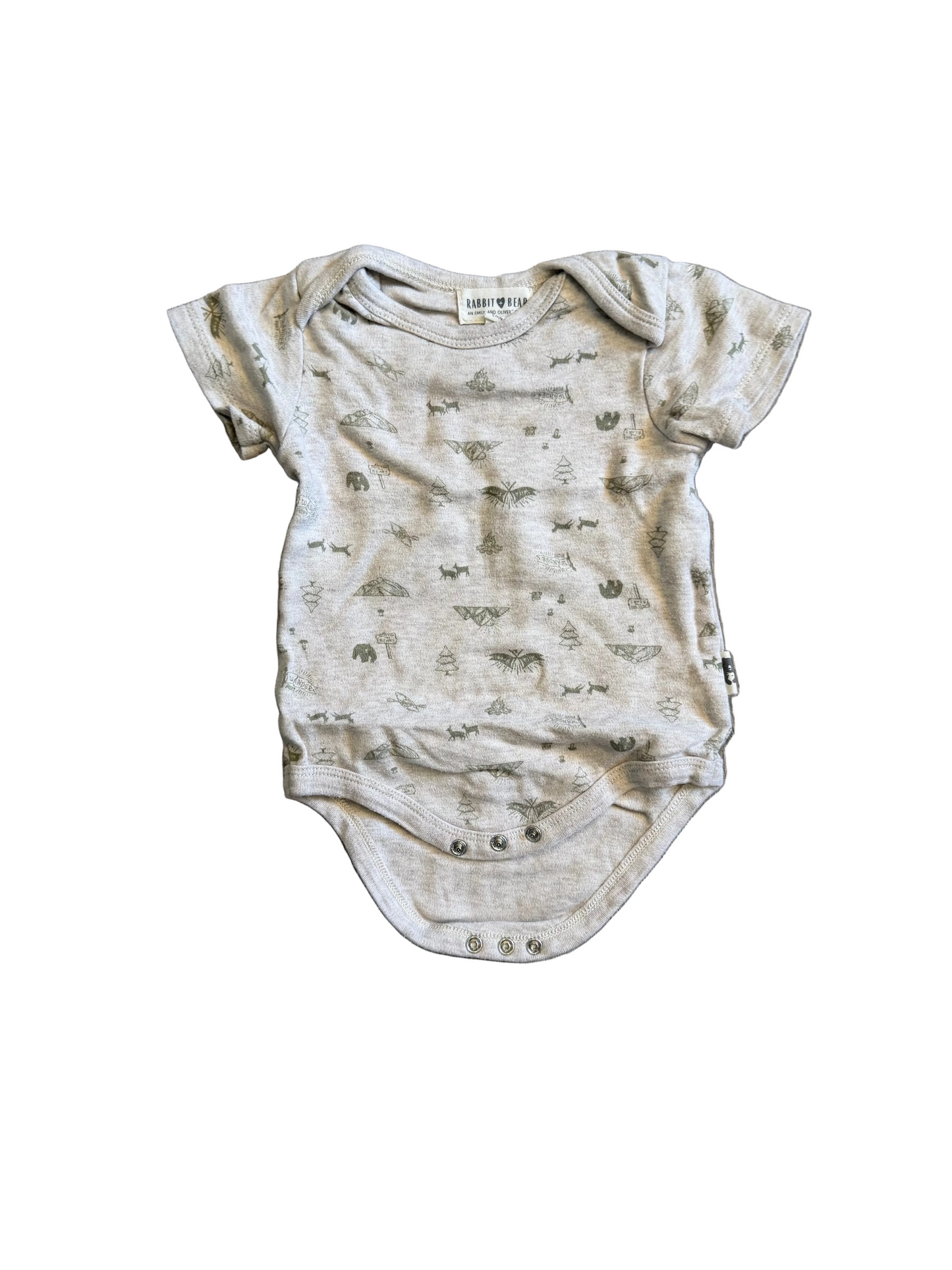 Rabbit + Bear onesie 6-9 months